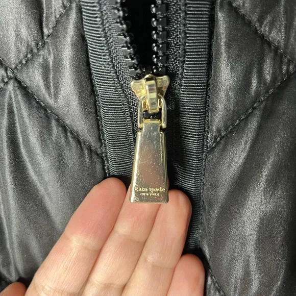 Kate Spade Black Puffer Quilted Vest - Picture 5 of 5
